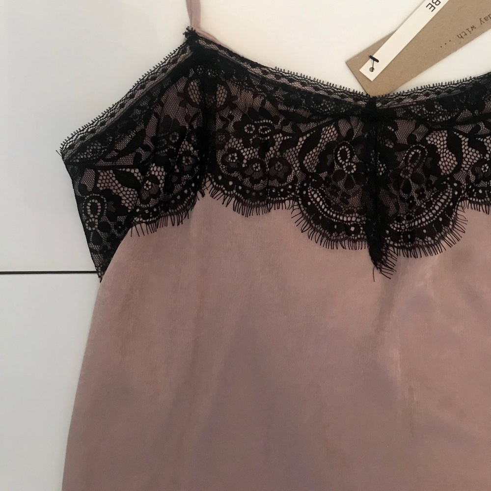 NWT Sand and Black Lace Cami - Picture 3 of 6